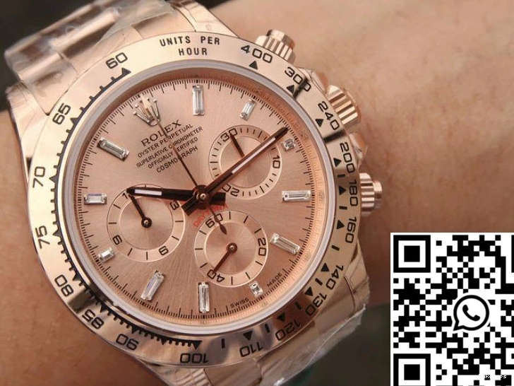 Daytona Cosmograph JH Rose 116508 Dial Rolex Factory Gold 1210